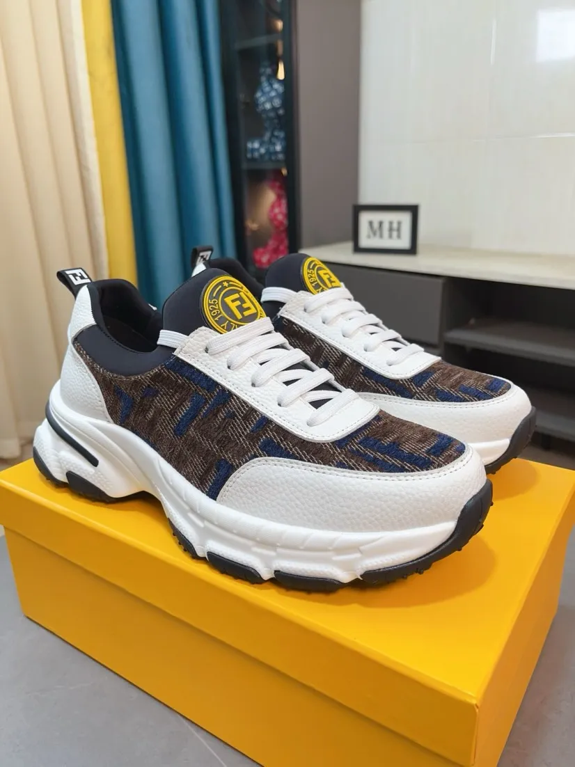 Men's Men's Shoes 💰458🌹🌹[fendi] Fendi's classic and comfortable men's, this complex sneaker is made of soft calfskin➕genuine leather lining➕original ultra-light rubber material with rough outsole. This unique light style is suitable for the casual and refined sensibility of this season. It is comfortable and natural on the feet. It is an everyday style for casual travel in autumn and winter! 38/44